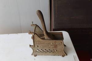 lot 119 image: Vtg Bloomfield French Fry Cutter Cast Iron  Made In Chicago ILL