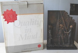 lot 164 image: Quality Mind collectible September 11th tribute statue sculpted by Ground Zero artist Michael Walker. It depicts firefighters at the scene,