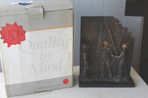 lot 165 image: Quality Mind collectible September 11th tribute statue sculpted by Ground Zero artist Michael Walker. It depicts firefighters at the scene,