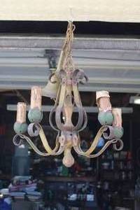 lot 213 image: vintage crystal chandelier