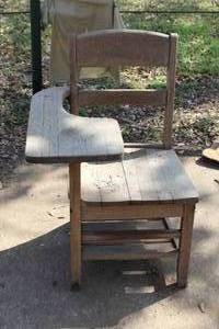 lot 224 image: vintage school desk chair