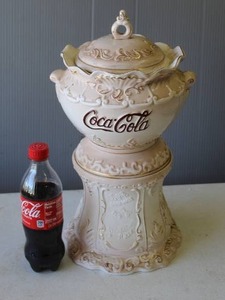 lot 313 image: 1998 Coca-Cola Victorian style fountain cookie jar,