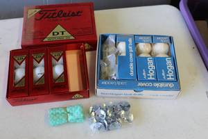 lot 355 image: collectible golf balls, including brands