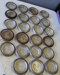 lot 383 image: Large collection of vintage silver-plated and cut glass coasters