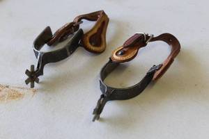 lot 387 image: vintage Western cowboy spurs