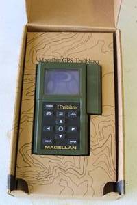 lot 396 image: Magellan Trailblazer handheld GPS receiver from 1993, designed for outdoor navigation