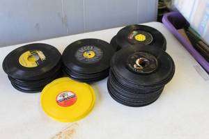 lot 397 image: collection of vintage 7-inch vinyl records, primarily 45 RPM