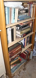 lot 416 image: 4 shelfs of  books see pictures for titles locked away for years