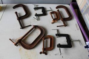 lot 489 image: collection of  C-clamps,