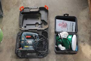 lot 538 image: Black & Decker 4.5 Amp Jig Saw, and Turtle Wax 6-inch orbital car polisher kit.