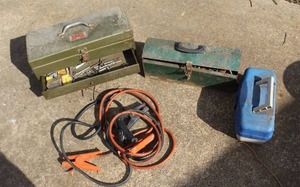 lot 586 image: 3 tool boxes full of tools and others see pictures for details