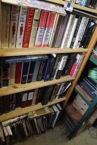 lot 656 image: 4-Shelfs of  books thats been locked away for years see pictures for titles