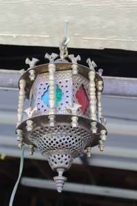 lot 675 image: handcrafted Turkish or Moroccan style pendant hanging lamp