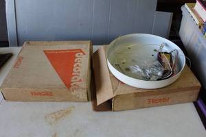 lot 677 image: 2-semi-flush mount ceiling light fixture