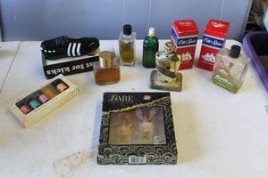 lot 704 image: collection of vintage mens fragrances and aftershaves, including classic brands like Old Spice.  See pictures for details