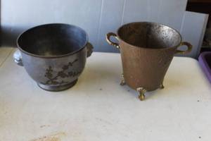 lot 719 image: Chinese bowl  and hammered wine cooler