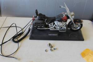 lot 826 image: vintage TeleMania Harley-Davidson motorcycle novelty telephone few pieces needs to be fixed but have parts see pictures