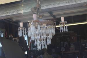 lot 834 image: wedding cake style chandelier,