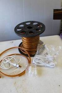 lot 841 image: ORANGE Orange 120V 2 Wire Instant Flexible Rope Ligh