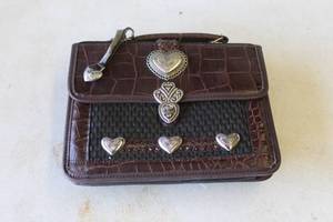 lot 844 image: vintage leather mini briefcase organizer