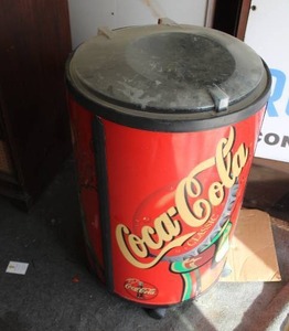 lot 864 image: vintage Coca-Cola style drink cooler display,