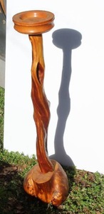 lot 872 image: handcrafted wooden ashtray holder,