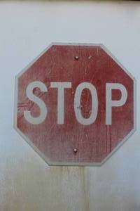 lot 890 image: vintage-style red octagonal stop sign about 2 foot