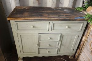 lot 140 image: Rustic style cabinet 38x17x31