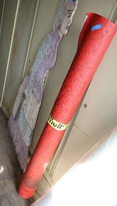 lot 152 image: Roll of red upholstery fabric (5 wide)