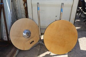 lot 233 image: Two Bar height 30 round tables