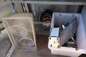 lot 13 image: Kitchen tubs and utensils