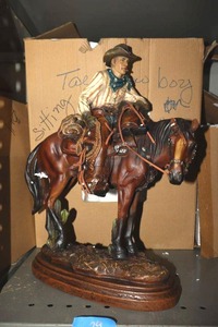 lot 29 image: Western style home dcor - riding cowboy