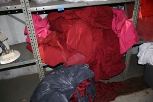 lot 73 image: Red and pink table linens