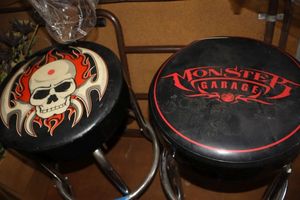 lot 58 image: Monster Garage bar stools