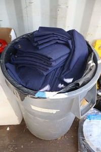lot 257 image: Navy blue table linens