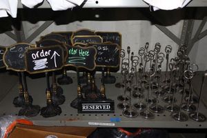 lot 66 image: Table signs and placement stands