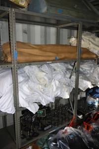 lot 269 image: Metal shelving unit only 18x36x72 - later pickup times needed, bring tools to remove (they are screwed together)
