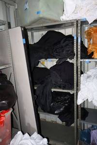lot 274 image: Metal shelving unit only 42x18x72 - later pickup times needed, bring tools to remove (they are screwed together)