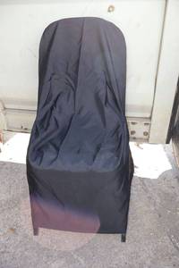 lot 60 image: Black chair covers - about 40 count