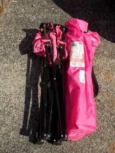 lot 173 image: QTY 2 PINK HIGH CHAIRS