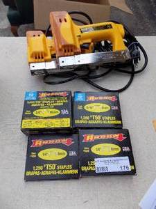 lot 176 image: ARROW BRAND STAPLES QTY 2 ELECTRIC STAPLE GUNS