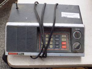 lot 121 image: BEARCAT 210XL WITH A BLUE TOTE OF ELECTRICAL CORDS