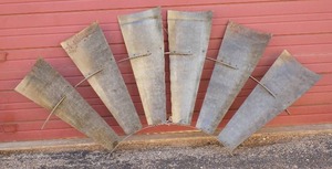 lot 1 image: LARGE WINDMILL METAL ART - 6 BLADES, CAME FROM CANTON  $$$$$