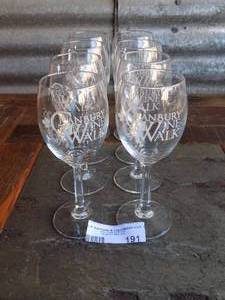 lot 191 image: QTY 8 GRANBURY WINE WALK WINE GLASSES