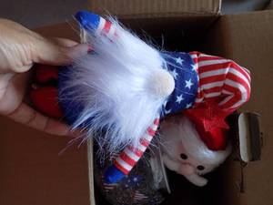 lot 248 image: FORTH OF JULY DCOR AND Christmas Santa AND RUDOLPH