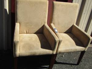 lot 141 image: 2 PADDED SITTING CHAIRS
