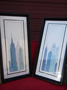lot 147 image: QTY 2 FRAMED ART