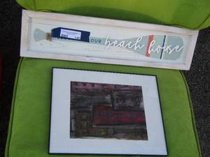 lot 148 image: BEACH ART AND FRAMED ART