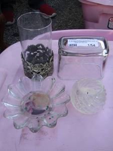 lot 154 image: VASE, CANDLE HOLDER, FLOWER BOWL