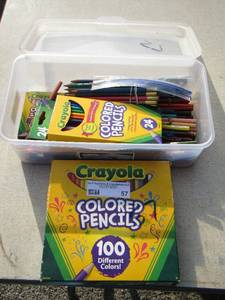 lot 57 image: color pencils and colors of the world crayons